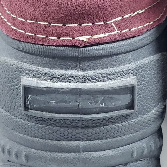 Northside ThermoLite Thin Insulation Women 9 Maroon-Black Suede Zip Ankle Boots - Picture 5 of 12